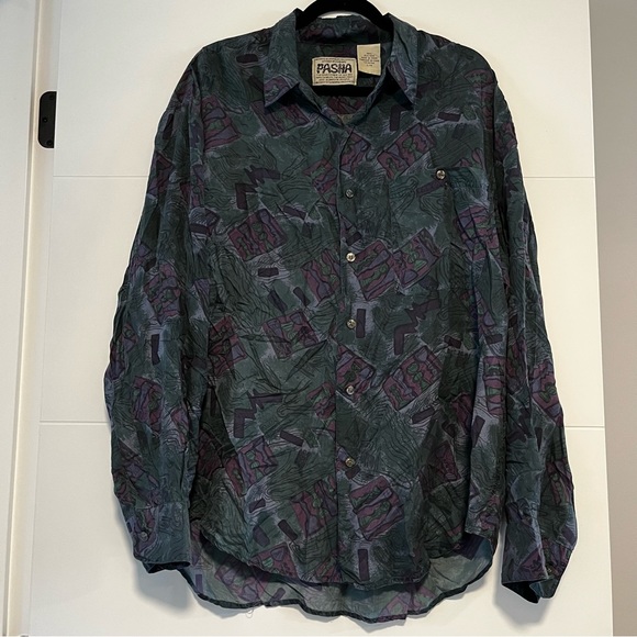 Pasha | Vintage Silk Button Up Shirt - Picture 1 of 13